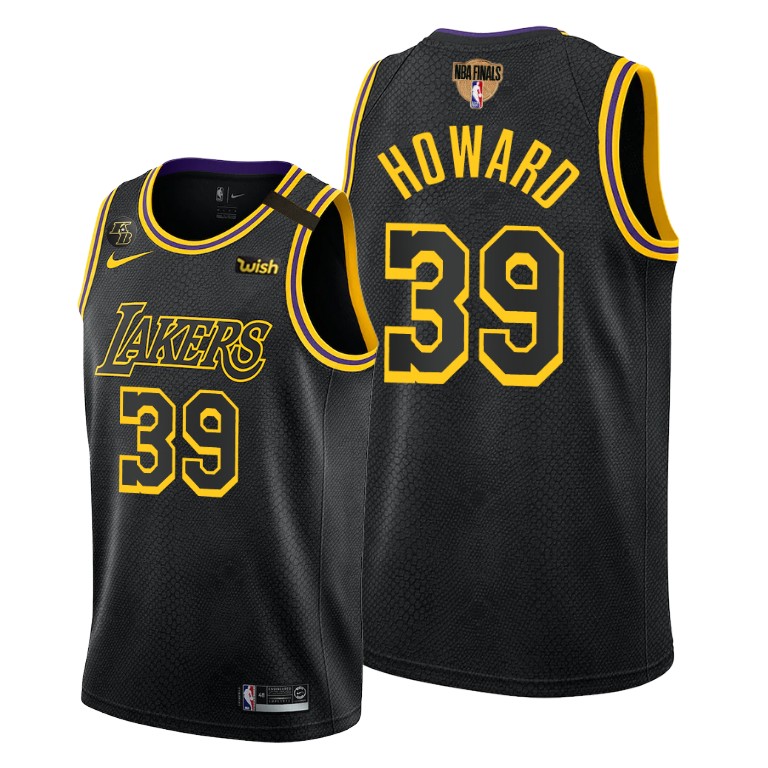 Men's Los Angeles Lakers #39 Dwight Howard Black 2020 Western Conference Champions Stitched Jersey